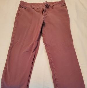 Mauve Purple Pixie Ankle Dress Pants